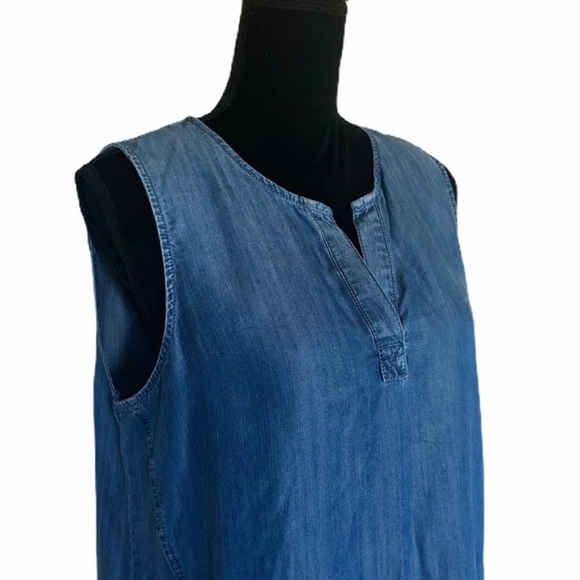 BeachLunchLounge pullover sleeveless 100% lyocell tie dye tunic top size large - Picture 2 of 10